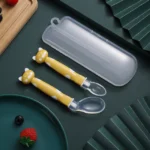 Soft Silicone Baby Spoon with Case - Image 6