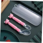 Soft Silicone Baby Spoon with Case - Image 3