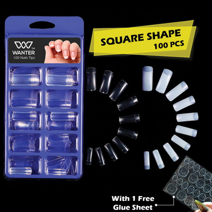 Transparent Fake Nails Kit – Acrylic & Artificial Nail Set - Image 4