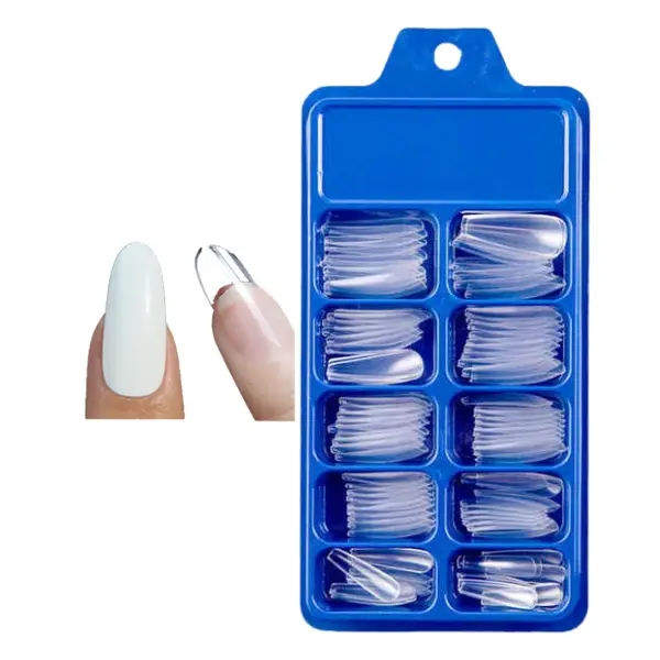 Transparent Oval False Nails Set
