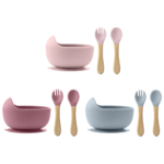 Baby Suction Bowl Set with Spoon & Fork - Image 4
