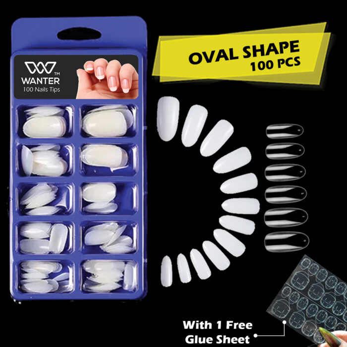 Transparent Fake Nails Kit – Acrylic & Artificial Nail Set - Image 5