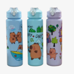 750ML Capybara Water Bottle | Cute Leakproof Bottle with Straw & Carry Strap | BPA Free Sports & Outdoor Drink Bottle - Image 2