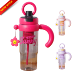 Premium Quality Water Bottle with Straw – BPA Free Leakproof Bottle with Strong Strap for School & College