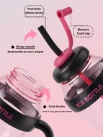 Premium 1200ML Large Capacity Water Bottle with Straw - Image 3