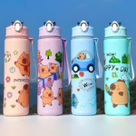 750ML Capybara Water Bottle | Cute Leakproof Bottle with Straw & Carry Strap | BPA Free Sports & Outdoor Drink Bottle - Image 4