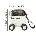 550ML Cartoon Car Water Bottle for Kids | Leakproof Straw Bottle for School & Outdoor Use - Image 9