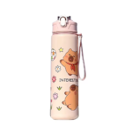 750ML Capybara Water Bottle | Cute Leakproof Bottle with Straw & Carry Strap | BPA Free Sports & Outdoor Drink Bottle - Image 10