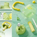 Kids Sipper Beaker Bottle Baby Feeder Trainer | Airtight Leakproof | Cute Rabbit Design | For Boys & Girls Infants - Image 2