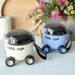 550ML Cartoon Car Water Bottle for Kids | Leakproof Straw Bottle for School & Outdoor Use - Image 6