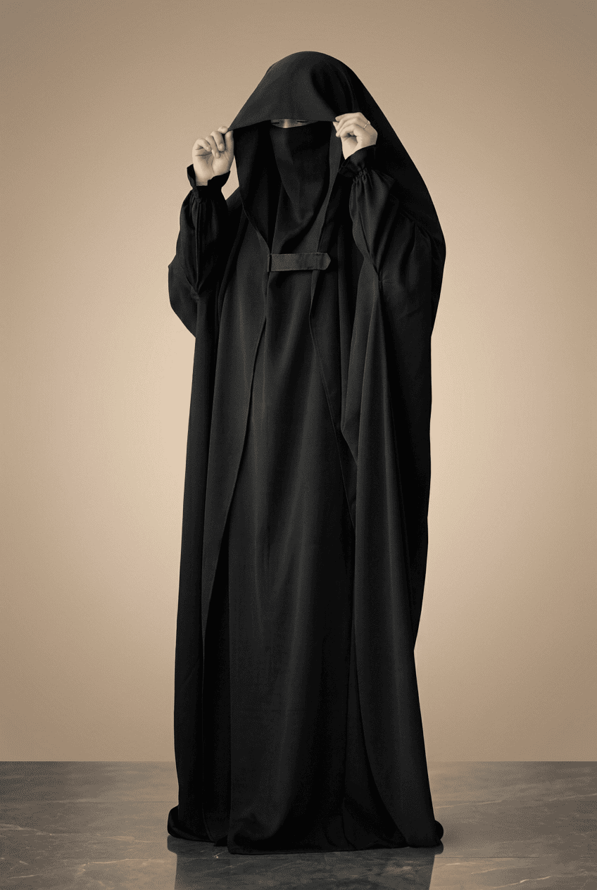 Saudi_Jibab_Abaya (8) Saudi Jilbab - Black - Image 1