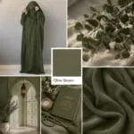 Saudi Jilbab - Olive Green - Image 2