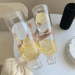 Clear Glass water bottle with Time Scale - Image 2